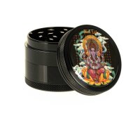 Black Leaf Pollinator Grinder mit Bild - Ganesha - D:50mm...