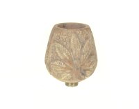 Specksteinkopf geschnitzt groß "Leaf" -...