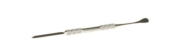 Black Leaf Edelstahlwerkzeug Dabber - Spatel & flaches Ende - L:12,1cm