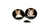 Pollinatorgrinder 4tlg. - Fuchs (oben&unten bedruckt) - D:50mm - Schwarz