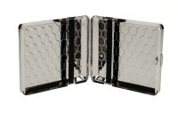 Angelo - Zigarettenetui aus Metall - Wabenmuster - Quadratisch - Silber
