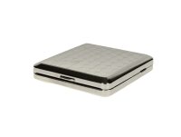 Angelo - Zigarettenetui aus Metall - Wabenmuster - Quadratisch - Silber