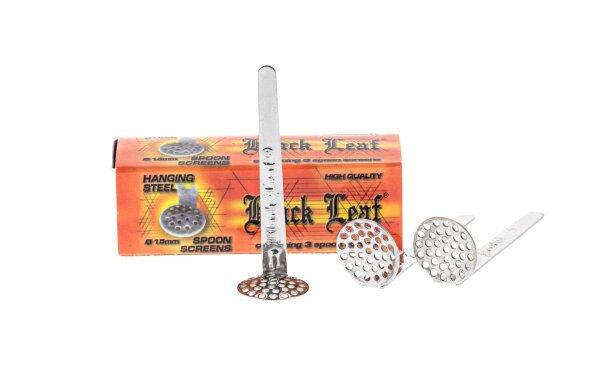 3er Paket Hängesiebe Stahl "Black Leaf" High Quality 15mm