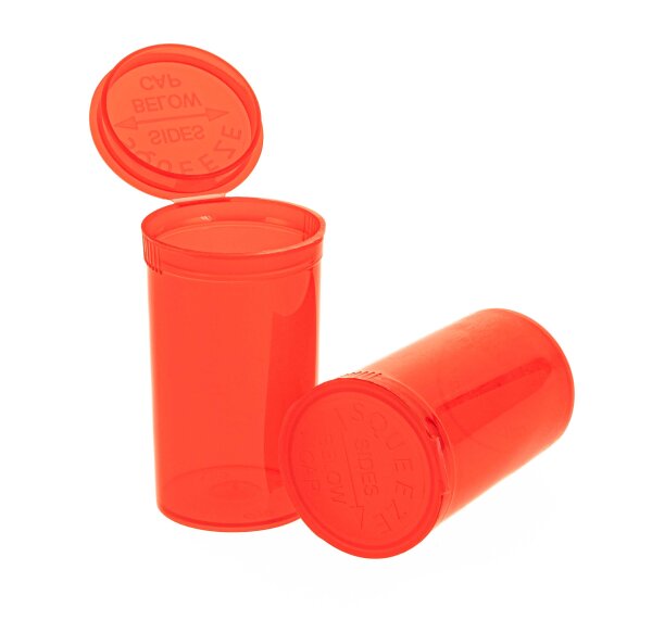 Kunststoffdose mit Pop Up Deckel - 70ml D:42mm H:70mm - Rot