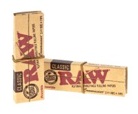 RAW Classic Connoisseur - unbleached - 1 1/4 - 32 Blättchen + 32 Filtertips