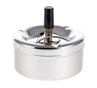 Schleuder Aschenbecher D: 11cm  H: 5cm Silber Metallic