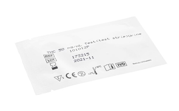 Urintest - THC - Sensitiv 50ng/ml -  1 Teststreifen
