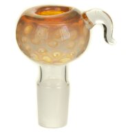 Glaskopf "Reptil" Amber gemustert 18,8er