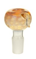 Glaskopf "Reptil" Amber gemustert 18,8er