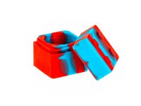 Silikondose "Legostein" 3x3cm Farbe: Blau/Rot
