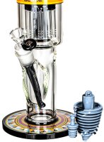 Blaze Glasbong "Totem" 18,8er/14,5er Borosilikatglas H:49cm D:75/71mm 10-Arm Percolator Kickloch Eis