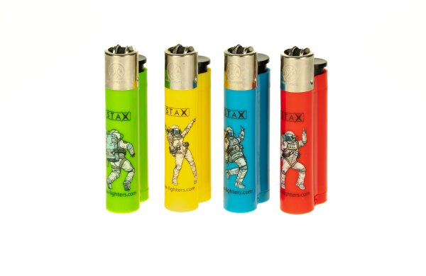 STAX - Feuerzeug mit Versteck - versch. Farben/Motive Astronaut
