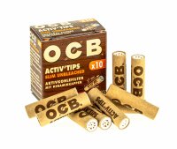 OCB Activ Tips - Aktivkohlefilter 7mm - Unbleached - 10er