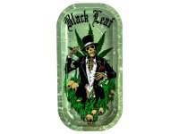 Black Leaf Rolling Tray - Hempmaster - 20,6x10,5x1,8cm -...