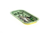 Black Leaf Rolling Tray - Hempmaster - 20,6x10,5x1,8cm -...