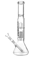 Heisenberg Glasbong 18,8er - Beaker - 8 Arm Percolator + Dome Percolator - H:44 D:125/60mm WS:5mm -