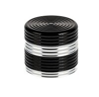 Pollinator Grinder Riffel Schwarz/Silber - D:38mm