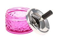 Angelo Schleuderaschenbecher "Kristall" aus Glas D:95mm - Pink