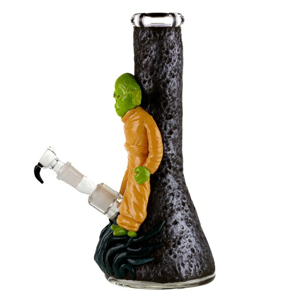 Amsterdam Glasbong 18,8er - Green Master (Yoda) - mit Bauch H:31cm - ICE