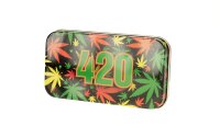 Metalldose - 420 Rasta - 120x65x20mm - Bedruckt innen Silber