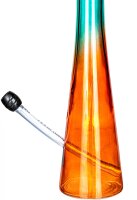 Hollandbong mit Kickloch - Türkis/Orange - mit...