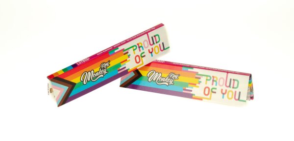 Monkey Papers - unbleached - King Size Slim - LGTBIQ+ (LGBTQ) - 32 Blättchen