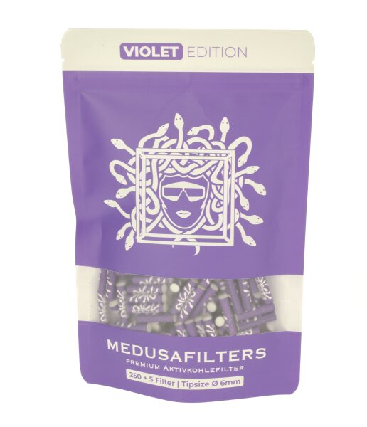 Medusa Aktivkohlefilter - 250 Stk. Violet - im Beutel