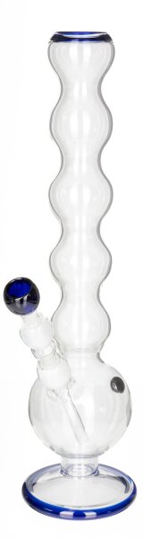 Boost Glasbong 18,8er - Bubble - H:47cm D:45mm WS:5mm - Klar/Blau