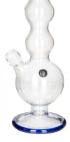 Boost Glasbong 18,8er - Bubble - H:47cm D:45mm WS:5mm - Klar/Blau