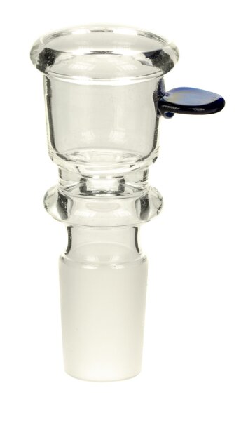 Glaskopf 18,8er gerader Aufbau mit blauem Henkel