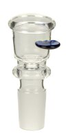 Glaskopf 18,8er gerader Aufbau mit blauem Henkel