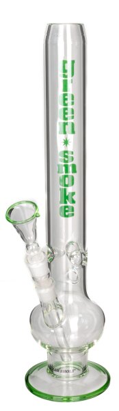 BamBamBhole Glasbong mit Bauch 18,8er H:40cm WS:5mm + ICE "Grün"