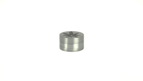 Dreamliner Pollinator Grinder 3Tlg. "Hemp Leaf"  D:40mm - Silber