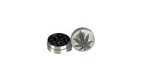 Dreamliner Pollinator Grinder 3Tlg. "Hemp Leaf"  D:40mm - Silber