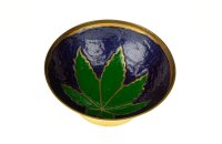 Messingschale mit Blatt D:10cm