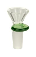 Glaskopf mit festem Glassieb und Griff NS:14,5mm - Grün