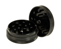 Metallgrinder 2tlg. D:50mm "Haschisch" - Schwarz