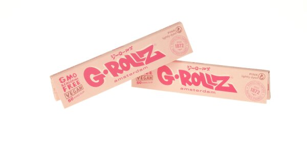 G-Rollz - Lightly Dyed Pink - King Size Slim - 50 Blättchen
