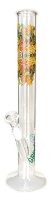 Greenline Glasbong 14,5er - grade mit Peace/Blumen Motiv...