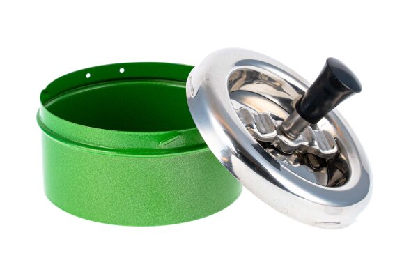 Angelo - Schleuderaschenbecher Premium - Grün Metallic - D:11cm