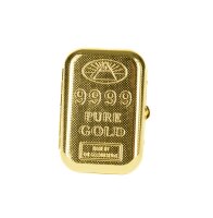 Taschenaschenbecher - Goldbarren - mit Gluttöter...