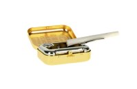 Taschenaschenbecher - Goldbarren - mit Gluttöter & Halter - 5,5x4,5x2cm