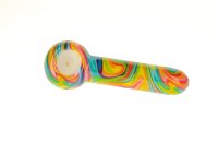 Purpfeife aus Glas - Abstract Fluid Colors - Bunt - L:12,5cm