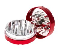 Alugrinder "Coloured" 2 tlg. H:20mm D:50mm - Rot