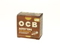 OCB Activ Tips - Aktivkohlefilter 7mm - Unbleached - 50er
