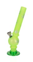 Acrylbong - mit Bowl - Grün, gefrostet mit...