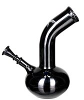 Black Artline Glasbong 14,5er - Bouncer  Hanfblatt - H:22cm D:40mm WS:3mm - Schwarz