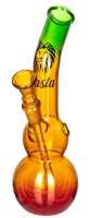 Glasbong Rasta Doppelbauch 14.5er H:22cm D:28mm
