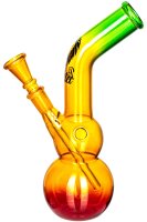 Glasbong Rasta Doppelbauch 14.5er H:22cm D:28mm