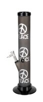 Acrylbong "Peace" dunkel Grau mit Peace-Symbol...